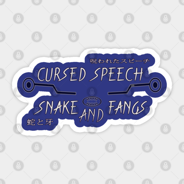 (Inumaki) Cursed Speech Snake and Fangs - Jujutsu Kaisen - Aufkleber
